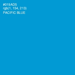 #019AD5 - Pacific Blue Color Image